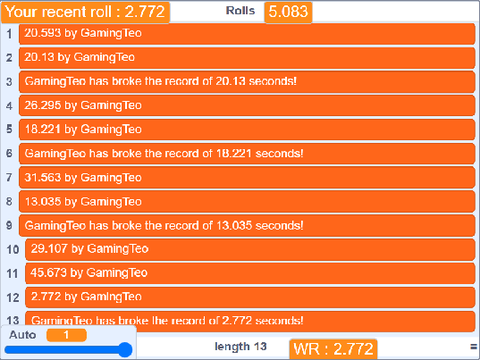 Luck roll ( Highest gets followed )