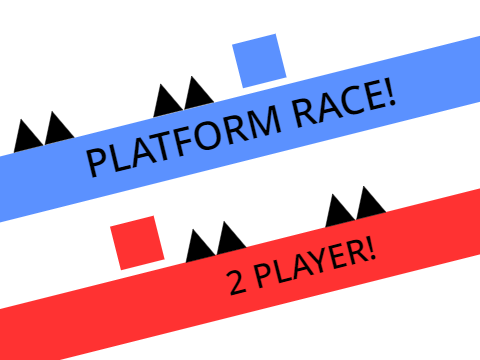 Platform Race! (2 player) but the controls are synced and the levels are in different order for red