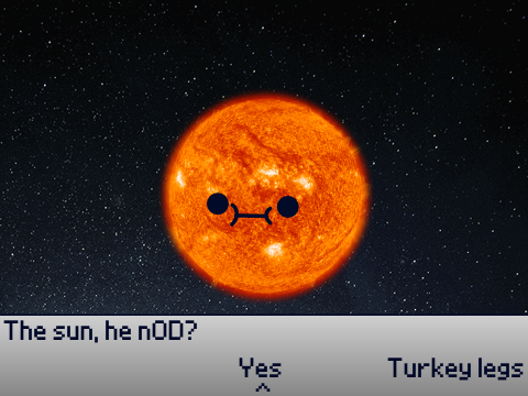 the sun, he nOD
