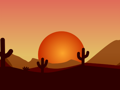 Desert Sunset ~ A Parallax