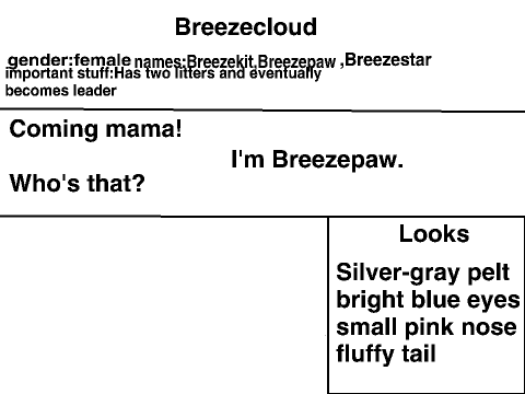 Breezecloud's story lines for part 1 remix