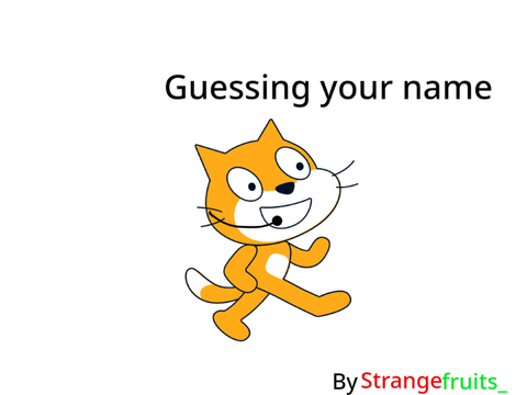 Guessing your name by scratch cat
