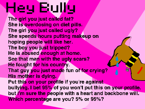 Hey bully, stop bullying. Remix this remix
