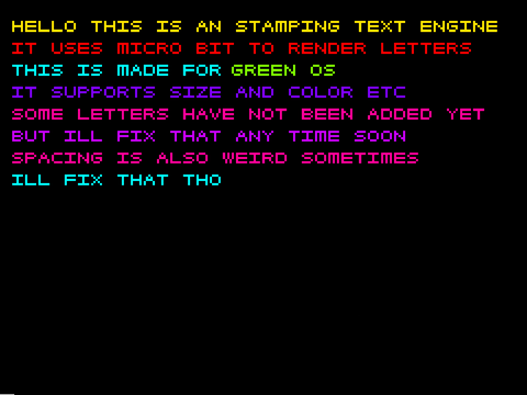Text Engine for green OS