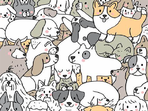 Cute dog art