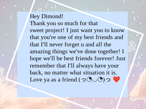 Thank you Dimond (っ◔◡◔)っ ❤