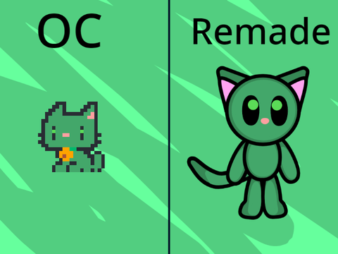 green cat
