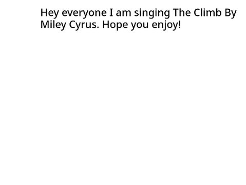 The Climb By Miley Cyrus Cover By Cecilia