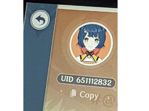 Sending out my Genshin UID PIC