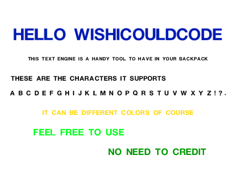 Basic Text Engine