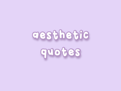 aesthetic quotes