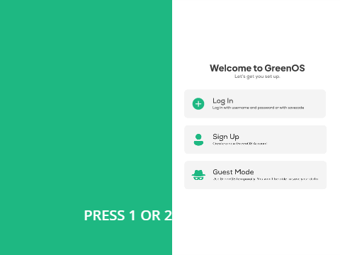 GreenOS Login Idea