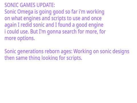 sonic games update