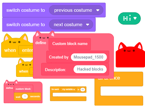 Hacked blocks 