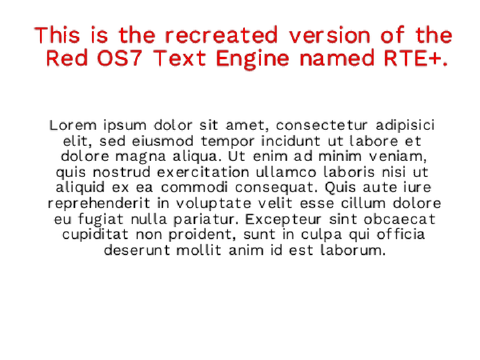 ROS | Text Engine