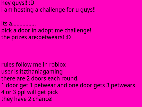 pick a door challenge!!