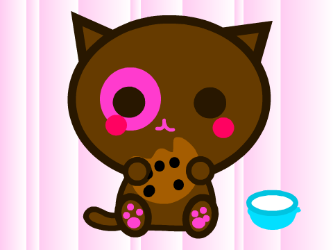 Kitty With Cookie and Milk CC! remix