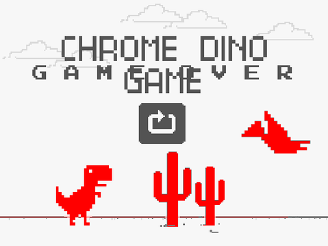 CHROME DINO GAME IN COLOUR