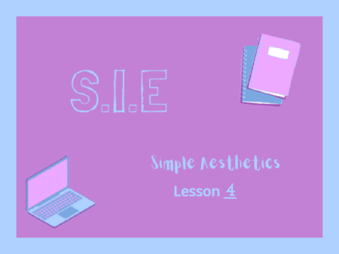 SIE Simple Aesthetics Lesson 4