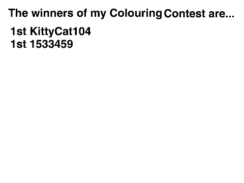 Winners of my contest *plz look*