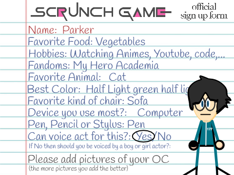 Scrunch Game [sign ups]