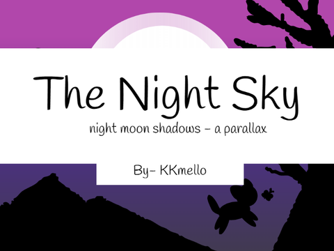 Night moon shadows||A paralax