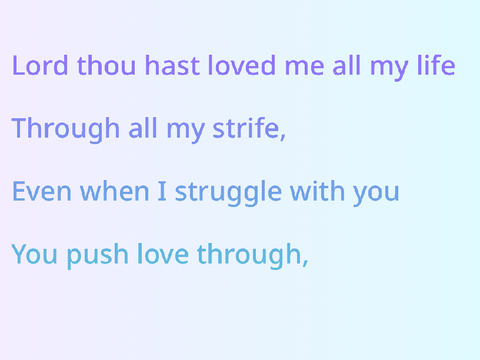 Poem to the Lord