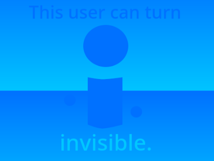 This user can turm invisible.