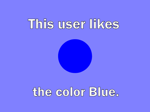 This user likes the color blue.