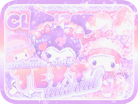 ♡ metallic text tut ‧₊˚