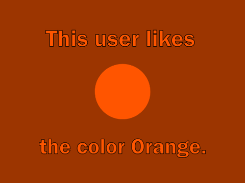 This user likes the color Orange. 