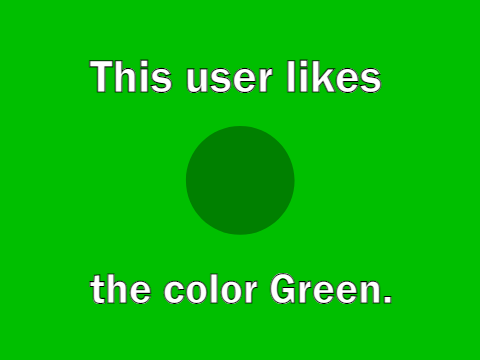 This user likes the color green.