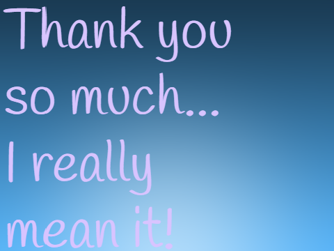 Thanks!