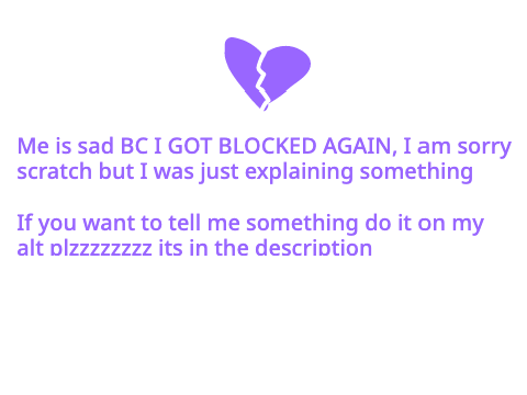 me is sad :(