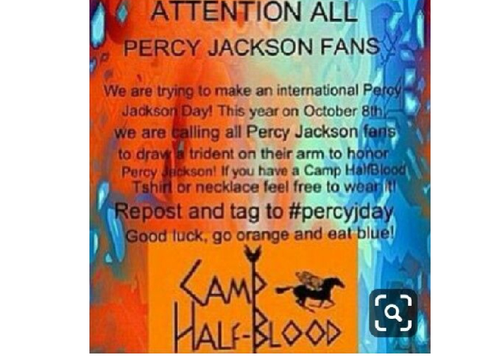 SPREAD THE WORD OF PERCY JACKSON DAY