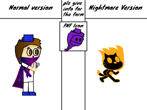 give me a OC and I'll give it a Nightmare from Indie Cross FNF remix