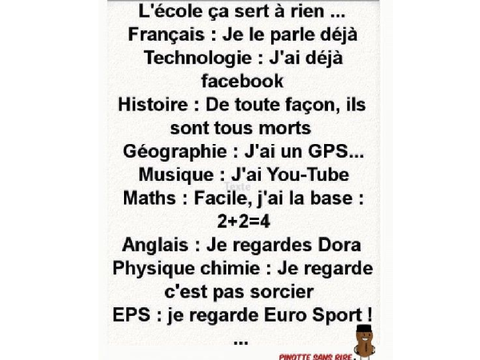 AVIS A TOUS LES ELEVES!!!!!!