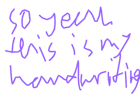 my handwriting