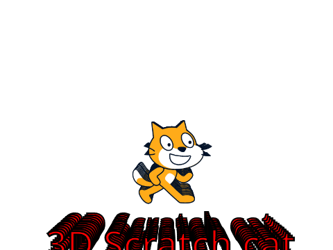 3D Scratch cat!