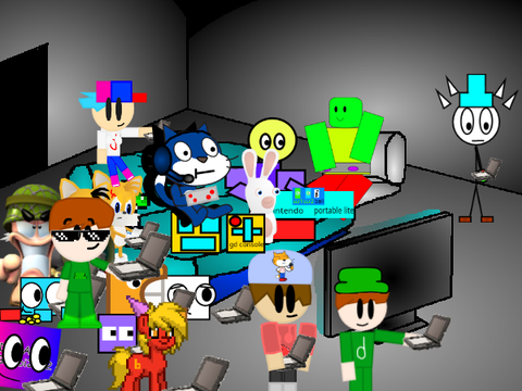 Add yourself playing video games emixer