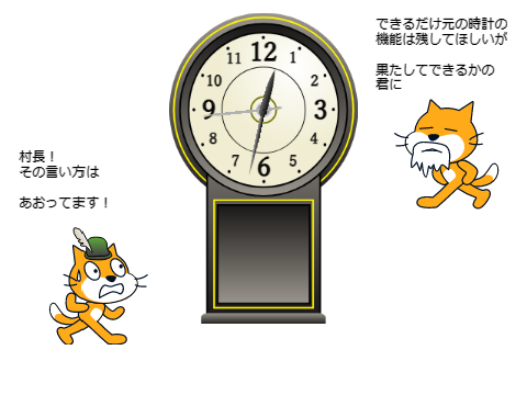 スクスク村のとけい