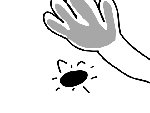 Splat goes the black dot