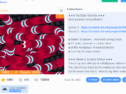 Scratch Slither.io  Records