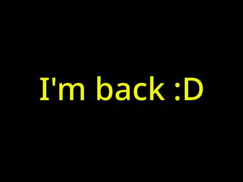 I’m back