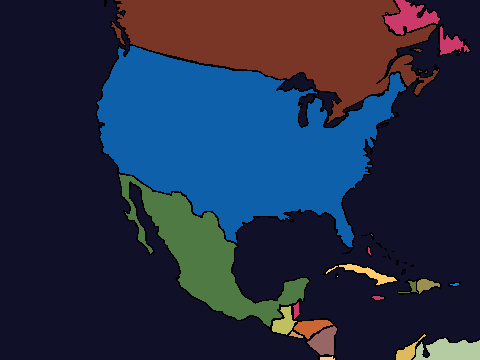Map of North America 1938
