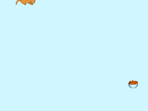 cat eats cheese puffs