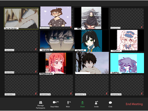 Add yourself to the Zoom Anime 
