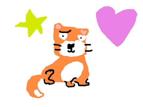 SCRATCH CAT BUT SITTING