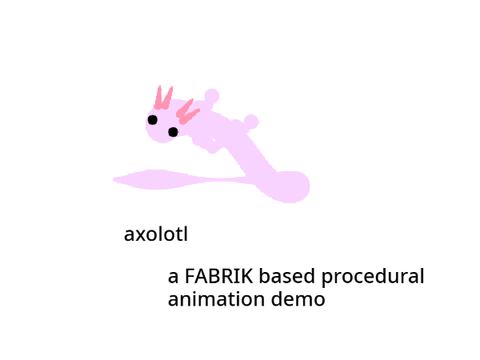 Axolotl, a FABRIK-based Procedural Animation Demo