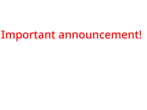 Announcement 